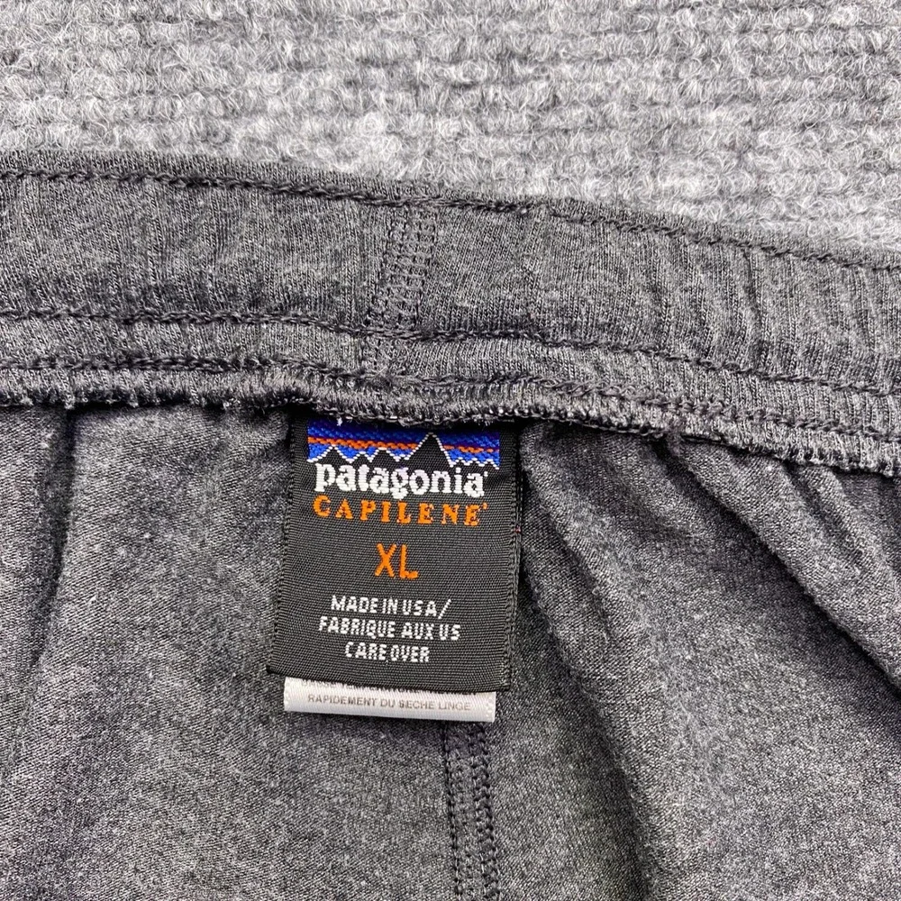 Patagonia‎ Capilene Mens XL Gray Heather Base Layer Leggings Pants USA Outdoor